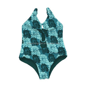 ชุดว่ายน้ำชิ้นเดียวสำหรับเด็กผู้หญิงบิกินี่แขนกุดดีไซน์ฮาวายสำหรับฤดูร้อน - Product Image 4