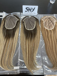 Cierre de Base de Seda Invisible Q6 6*7 Mono Topper, Cabello Humano Virgen Europeo con 130% de Densidad para Mechas Rubias para Mujer - Product Image 4