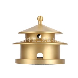 Quemador de incienso de cobre puro estilo Templo del Cielo, quemador de incienso de estilo retro para uso doméstico, adecuado para ceremonias del té y - Product Image 5