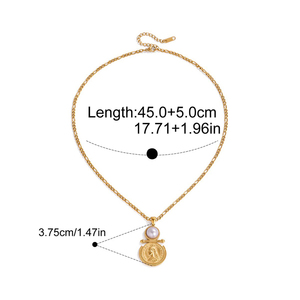 Reine Elizabeth <span class=keywords><strong>Victoria</strong></span> Pendentif Collier <span class=keywords><strong>Bijoux</strong></span> En Acier Inoxydable Plaqué Or 18K <span class=keywords><strong>Bijoux</strong></span> De Mode pour Femmes Colares Femeninos - Product Image 6