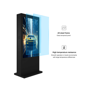 Hohe Helligkeit 55 65 75 Zoll Wasserdichte Outdoor-Digital-Signage-Displays 5000 Nits IP65 Touchscreen Bodenständer für Einzelhandelsgeschäfte - Product Image 5