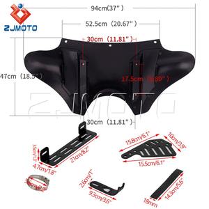 Kit de carenado de alas de murciélago para motocicleta Yamaha, Kit de carenado de Faro de ala de murciélago con soporte de montaje de pantalla, v-star V Star, 1300, 1100, 650, 950, <span class=keywords><strong>XVS</strong></span> - Product Image 2