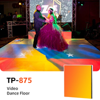 Dalles de piste de danse interactives de mariage numérique d'intérieur système de projecteur panneaux vidéo led écran d'affichage sol led interactif