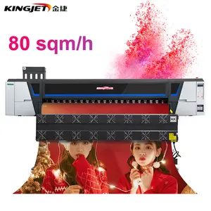 Kingjet 1.9m 2.5m 3.2m eco solvant imprimante toile flex grand format i3200 tête xp600 autocollants bannière vinyle machine d'impression