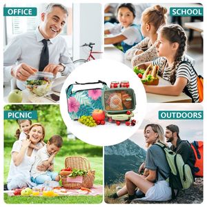 Sac isotherme personnalisé avec logo imprimé de la collection Aloha, bandoulière réglable, boîte à lunch, sac isotherme à fermeture éclair - Product Image 6