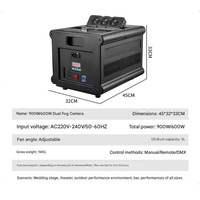 Machine à fumée et brouillard RZ Stage Effect 600W DMX512 à double sortie pour scène, mariage, fête, spectacle