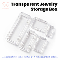 Boîte de rangement pour montres en plastique transparent 250x75x25mm, boîte de présentation pour les magasins de détail, collier, bracelet, cadeau
