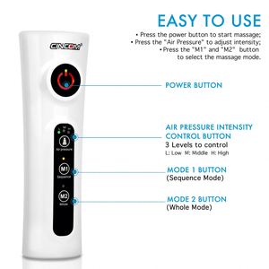 Masseur de jambe et de mollet CINCOM DJL-S9002 avec thérapie de compression pneumatique intermittente et commande manuelle filaire - Product Image 4