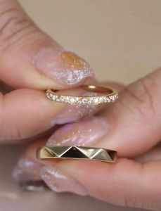 Xinfly Engagement Wedding Design Luxury Jewelry 18K Solid Gold Matching <b>Couple</b> Diamond <b>Rings</b> Sets for Him and Her - Product Image 3