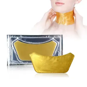 Schoonheid Verstevigende Lift Anti Aging En Rimpel Huidverzorging Organische Natuurlijke Kristal Gezicht 24K Goud Collageen Nek Masker