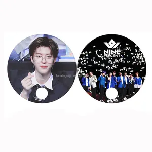 พัดลมมือถือพลาสติกรูปดาวเคป็อปแบบไม่โปร่งใสพิมพ์ลายได้สองด้านแบบเกาหลี - Product Image 1