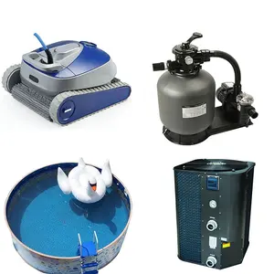 The factory sells swimming pool equipment, accessories, water pumps, sandbox filters, automatic cleaners