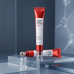 Tubo Exprimible para Crema de Ojos Rojo D19mm ABL, Envase Cosmético para Bálsamo Labial con Punta Masajeadora de Aleación de Zinc - Product Image 1