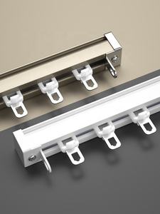 Rail de rideau en aluminium en promotion pour plafond et mur, disponible pour rideaux à plis ondulés - Product Image 2