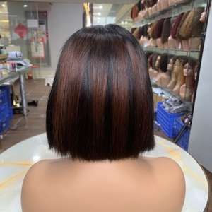 Super Double Drawn Bone Straight Lace Closure <b>Wigs</b> High Quality Bob Human Hair <b>Wigs</b> for Black Women - Product Image 3