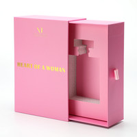 Boîte cadeau à fermeture magnétique de haute qualité, logo personnalisé, boîte d'emballage pour flacon de parfum avec doublure en mousse cosmétique, avec tiroir coulissant