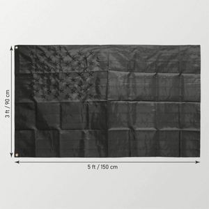 Bandera Americana Negra Duradera de 3x5 Pies con Ojales de Latón de Colores Vivos, Decoración de Pancarta, Estrella Bordada, Accesorio de Calidad - Product Image 1