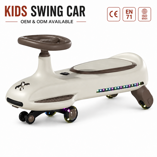 Juguetes Para Nios Kids' Swing Car 360 Degree Stable Structure Music Lights Ride on Toy 2-8 Year Wiggle Outdoor Wholesale