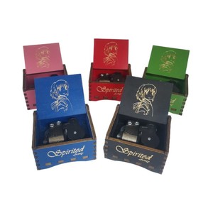 Mini Caja Musical <span class=keywords><strong>de</strong></span> Madera con Manivela, Diseño <span class=keywords><strong>de</strong></span> Spirited Away, Carillón Pintado, Artesanía Exquisitamente Tallada, Minimalismo Moderno, Impresión UV - Product Image 5