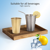 YITIAN Usine 18/8 Acier Inoxydable 200ml 300ml 350ml 400ml 450ml 500ml 600ml Tasses à Bière Empilables Passe au Lave-Vaisselle