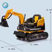 Jouet excavateur électrique pour enfants de 2 à 8 ans, alimenté par batterie, en plastique, avec télécommande