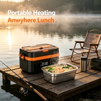 Boîte à lunch chauffante électrique rechargeable personnalisée en usine, grande capacité, chauffe-plats intelligent très vendu pour l'extérieur