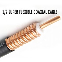Low Pim Koaxial-Schott-Überspannung schutz 4.3 /10 Stecker 1/2 Super flex Rf-Überbrückung kabel 4.3-10 Stecker 5M