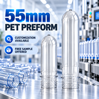 Pasokan Pabrik Preform PET Ulir Pendek & Ulir Panjang 55mm Berbagai Berat Gram Warna Kustom Preform Botol PET