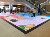 Écran LED interactif 4K couleur P3.91 pour intérieur, dalle de sol de danse SMD avec revêtement anti-reflet pour affichage de texte en centre commercial
