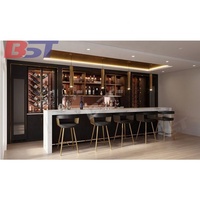 Comptoirs de bar à domicile en pierre artificielle, comptoir de bar long et étroit, comptoir de restaurant, cuisine, salle à manger, table à boire