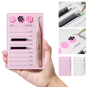 Acrylic Eyelash Tile Tray Organizer Magnetic Lash Extension Storage <b>Bracket</b> with Tweezer Slot - Product Image 2