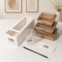 Emballage en carton pour café à emporter, boîte à charcuterie, boîte à sandwich, boîte à gâteau, boîte à pâtisserie avec couvercle