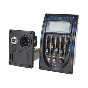 Equalizzatore per <span class=keywords><strong>Chitarra</strong></span> Acustica Elettrica LC-5 a 5 Bande Nero <span class=keywords><strong>con</strong></span> Accordatore LCD e Preamplificatore - Product Image 4