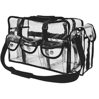 Trousse de Toilette Portable en PVC Transparent 3D avec Fermeture Éclair, Pliable, pour Cosmétiques et Crayons, Résistante à l'Eau