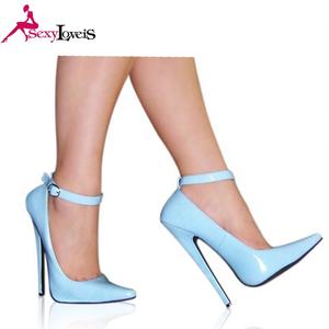 Reti di vendita calda di disegno della cinghia di seta punta a punta delle donne scarpe <span class=keywords><strong>tacco</strong></span> alto <span class=keywords><strong>17</strong></span> centimetri tacchi Alti scarpe da donna sexy per night club - Product Image 4