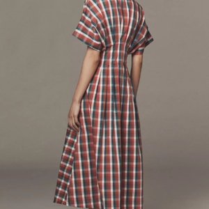 Robe chemise décontractée à volants, motif floral, broderie et dentelle, taille XS, respirante et écologique pour l'été - Product Image 3