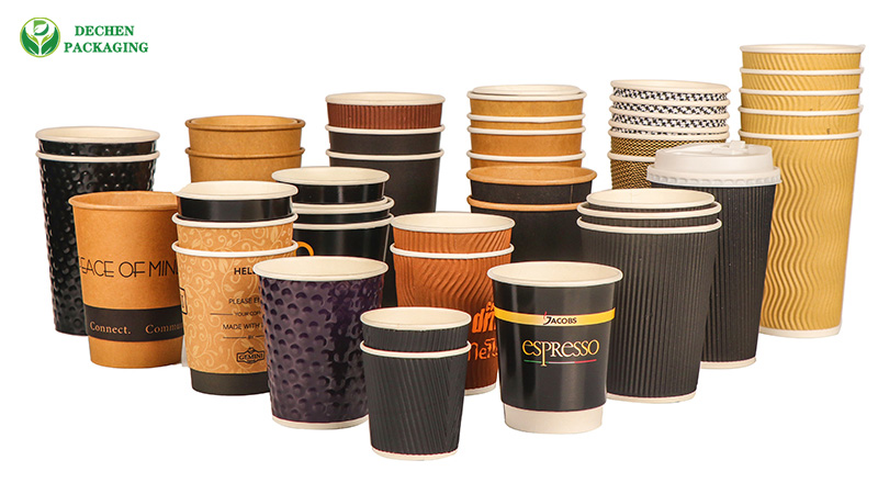 6.5oz Cup And Lid Bio Degradable Paper Cups