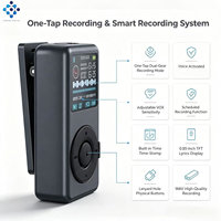 Enregistreur vocal M21 avec lecteur MP3 intégré, écran TFT de 0,85 pouce pour affichage des paroles, sensibilité d'enregistrement réglable, enregistrement numérique