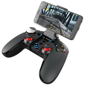 Controle wireless de jogos para celular android, joystick com chave de led e gatilho duplo, suporte para pc e android, caixa de tv