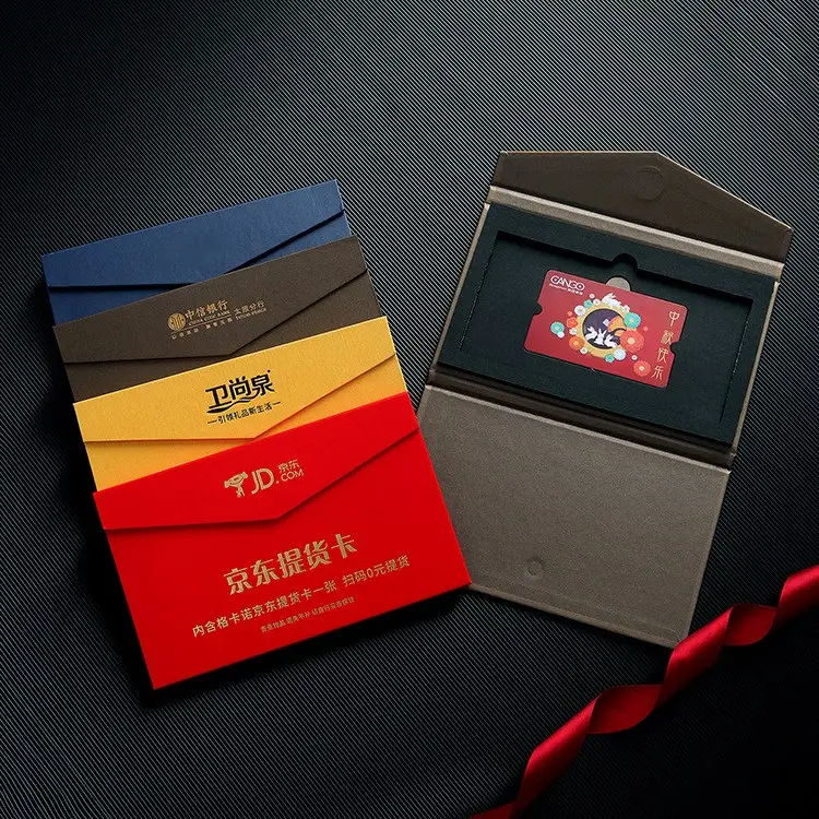 Caixa de Apresentação Do Cartão do Clube Membro VIP de luxo Caixa de Cartão De Presente Magnética
