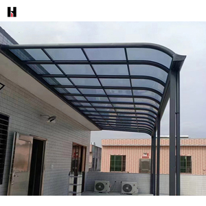 Cadre en aluminium polycarbonate fabricants d'abri pour voiture unique taille personnalisée abris pour voiture à toit plat extérieur - Product Image 6