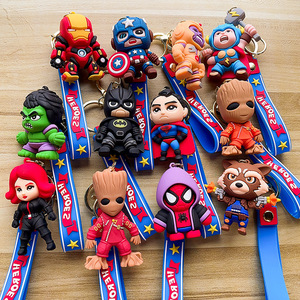 พวงกุญแจยางมาร์เวล อเวนเจอร์ส อัลไลแอนซ์ ลายการ์ตูน 3 มิติ ทนทานอเนกประสงค์ สำหรับรถยนต์และกระเป๋า - Product Image 1