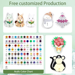 Nouveauté <span class=keywords><strong>Broche</strong></span> en forme de poupée <span class=keywords><strong>Matriochka</strong></span> pour enfants (épingle de sûreté) Bijoux en acrylique découpé au laser mignon Fait à la main Cadeau de mariage - Product Image 6