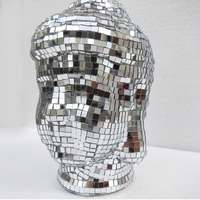Boule disco miroir en résine Chuang De avec tête de Bouddha, décoration faite à la main, durable, idéale pour la maison, les cafés, les espaces artistiques, vente en gros