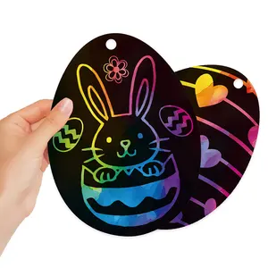 Laser coloured children's drawing toys price holographic paper crafts magic rainbow art scratch paper