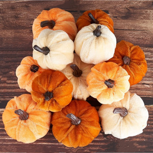 Cross-Border Velvet <strong>Pumpkin</strong> Ornament Non-Toxic Party Decorations for Halloween Thanksgiving Harvest Festival Home Decor <strong>Cloth</strong> - Product Image 4