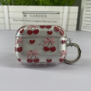 Đầy Màu Sắc Anh Đào Tùy Chỉnh Mô Hình 360 Độ Đầy Đủ Bọc In Mô Hình Trường Hợp Cho Airpods 1 2 3 4 Pro Trường Hợp Phong Cách Headphone Bao Bọc - Product Image 3