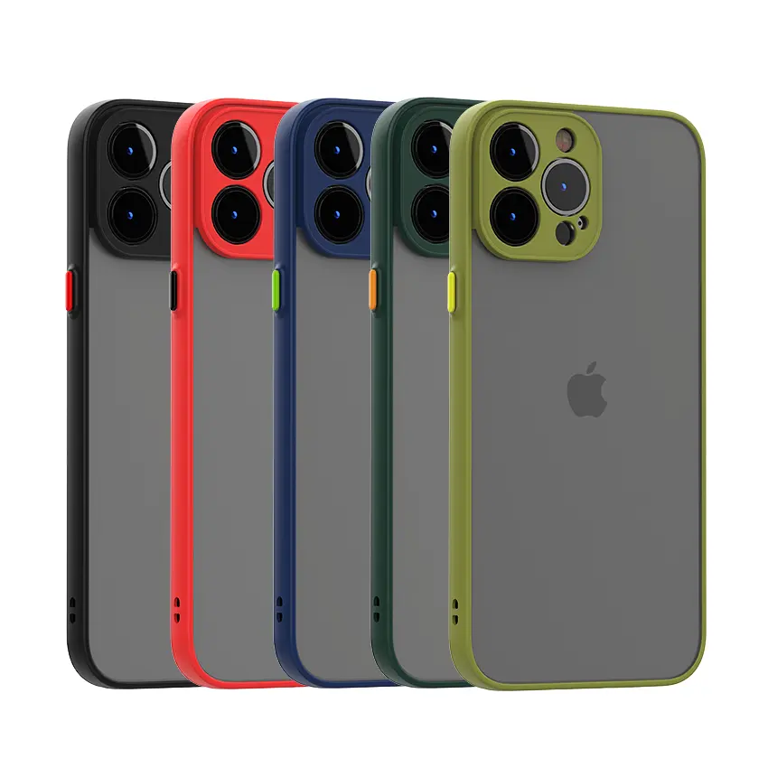 Silicon Matte Hardcase For iPhone 15 Plus Shockproof Bumper Scrub Phone Case For iPhone 14 13 12 11 Pro Max XR X XS