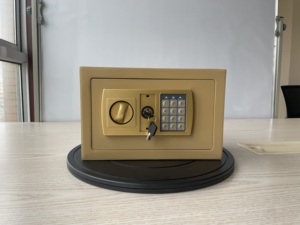 Caja Fuerte con Base Giratoria y Cerradura Electrónica Integrada, Gabinete de Seguridad Antirrobo de Acero, Apto para la Seguridad del Hogar y la Oficina - Product Image 1