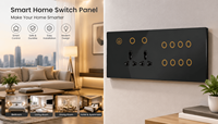 Interrupteur intelligent modulaire 6/8 voies MakeGood Tuya Smartlife APP Zigbee avec combinaison de scènes, 8 gangs, double prise, rétroéclairage RGB et verrouillage enfant